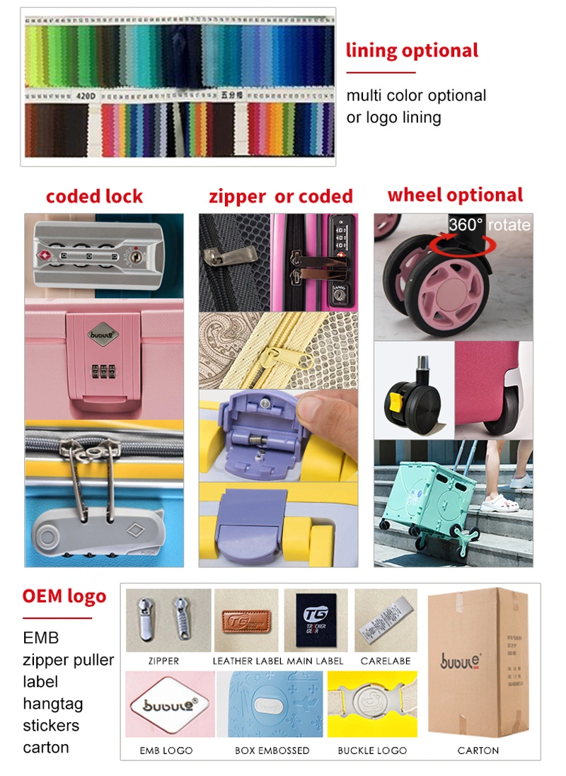 Factory Price 3PCS Ready Goods Luggage & Travel Bags, Stock Trolley Luggage Fashion PP Case