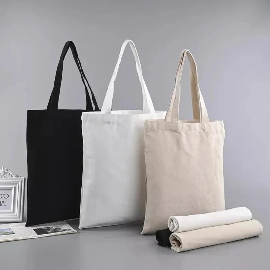 Tasca interna con taschino interno, borsa a tracolla doppio uso, tote bag in tela di cotone stampata personalizzata